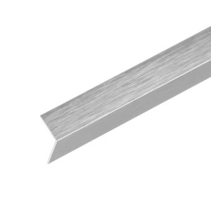 Cornier aluminiu cu dublu adeziv 19.5x19.5mm 1m aluminiu periat