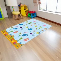 Covor de joaca pentru copii U-Grow, din spuma, pliabil, 2 fete, impermeabil, izolant, 180 x 120 x 1 cm, design marin - Img 3