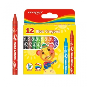 Creioane cerate, 12 culori, diametru 8 mm
