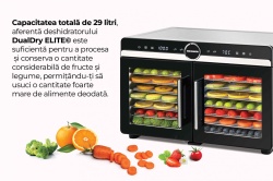 DESHIDRATOR FRUCTE SI LEGUME HEINNER DUALDRY ELITE HFD-KDDB1400BKSS - Img 8