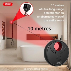 Detector inteligent pentru camere video ascunse, raza 10 m, infrarosu, XO-CRP02, Negru - Img 4