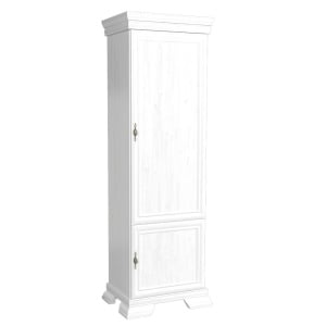 Dulap VMD1, 4 polite, 2 usi, Pal Melaminat, cu elemente din MDF, Alb Antichizat - Img 2