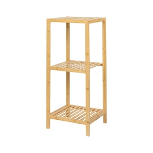 Etajera depozitare si organizare KL271, cu 3 rafturi, lemn, multifunctional, natur