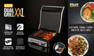 Gratar electric, 2200 W, temperatura reglabila, Bro Dual Grill XXL, iHunt - Img 5