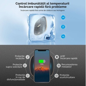 Incarcator wireless rapid iHunt negru - Img 5