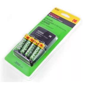 KODAK Incarcator Acumulatori R6 si R3 cu 4 baterii AA 2100 mAh si cablu USB - Img 2