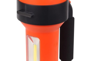 Lanterna LED de mana Ledvance Spotlight, 3W + 1W COB, 300 lm, lumina rece (6500K), 4 moduri de iluminare, acumulator Li-Ion 2x1200mAh, IP20, cablu incarcare USB inclus, Portocaliu/Negru - Img 3