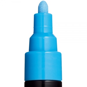 Marker Posca PC-5M varf rotund, 1.8 - 2.5 mm, Albastru deschis - Img 3