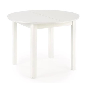Masa bucatarie si living extensibila HM Ringo, blat MDF, 6 persoane, 102-142x102x76 cm, alb