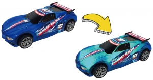 MASINUTA CU LUMINI, SUNETE SI SISTEM PULLBACK RACER, SCARA 1/24, ALBASTRU