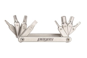 Mini set scule Pegas 8 in 1 otel Cr-V, imbus 2, 3, 4, 5, 6mm, surubelnita dreapta 5mm, surubelnita cruce PH 1, torx T25, culoare argintiu - Img 6