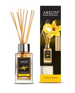Odorizant de camera, Vanilla Black, 85 ml, cu betisoare, Areon