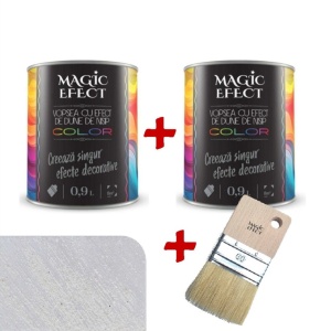 Pachet 1+1, vopsea decorativa, Pearl, interior, 1.8 litri, Magic Efect