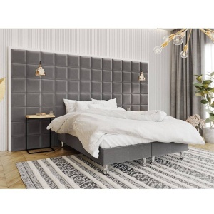 Panou decorativ tapitat patrat 30x30 cm gri deschis - Img 3