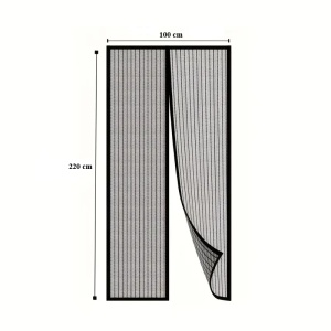 Perdea tip plasa, 220 cm, anti-insecte, pentru usa, inchidere magnetica - Img 2