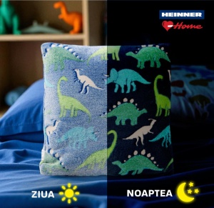 Perna cu model fosforescent, Dino,45x45 - Img 4