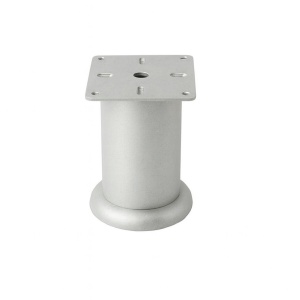 Picior mobilier WAW, Ayagi, D 51, H 120, reglabil, metalic, finisaj aluminiu