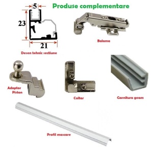 Profil aluminiu 23/21 rama geam - Img 2