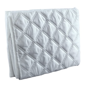 Protectie saltea bumbac cu elastic la colturi, 140x200 cm, umplutura fibre poliester, 150 g m ², lavabila la 90 C, alb - Img 2