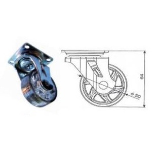 Rotila silicon Fiume D50 cu frana