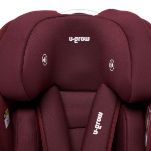 Scaun auto I-size U-Grow Goldfix Plus, isofix, 76-150 cm (9-36 kg), boxa bluetooth, rosu - Img 10