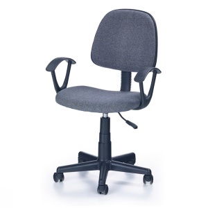 Scaun birou copii HM Darian Bis, Ergonomic, Cadru Polipropilena, Stofa, Inaltime ajustabila, 80 Kg, Gri - Img 2