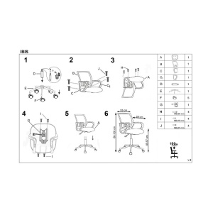 Scaun birou copii HM Ibis Freestyle, Ergonomic, Cadru Metal, Stofa, Inaltime ajustabila, Manere polipropilena, 100 Kg, Multicolor - Img 3