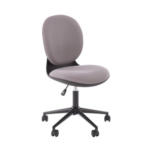 Scaun birou copii HM Orion, stofa, inaltime reglabila, rotire 360 ?,roti pivotante, cadru polipropilena, 80 kg, negru gri