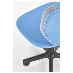 Scaun birou copii HM Toby, ergonomic, cadru polipropilena, rotativ, inaltime reglabila, 80 kg, gri albastru - Img 3