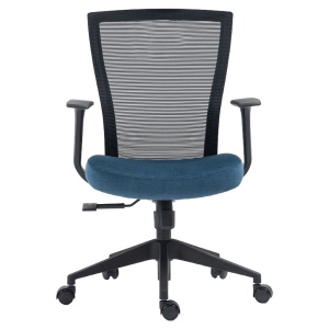 Scaun birou ergonomic SL Q328, mesh, inaltime reglabila, roti pivotante, cadru polipropilena, 136 kg, negru albastru - Img 2