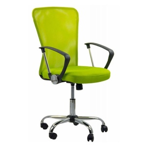 Scaun birou mesh OFF 622, mecanism de balans, cadru cromat, rotativ, 110 kg, verde - Img 2
