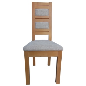 Scaun de living si bucatarie, lemn masiv fag, Eusebio, tapitat cu stofa, 120 kg, 101x44x45cm, Fag - Img 2