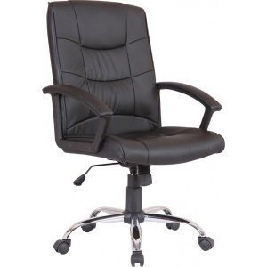 Scaun directorial GN02, ergonomic, cadru cromat, inaltime ajustabila, balans, 100 kg, negru