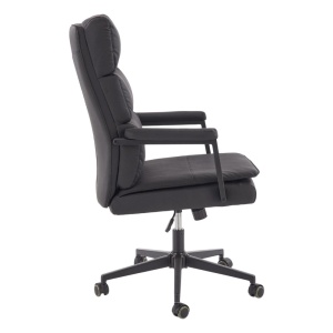 Scaun directorial HM Adriano 2, piele ecologica, inaltime reglabila, mecanism de balansare, 100 kg, negru - Img 2