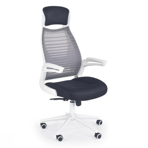 Scaun directorial HM Franklin, Mesh, Ergonomic, Inaltime ajustabila, Mecanism balansare, Mecanism Multiblock, Cu tetiera, 136 kg, 124x60x65 cm, Gri - Img 1
