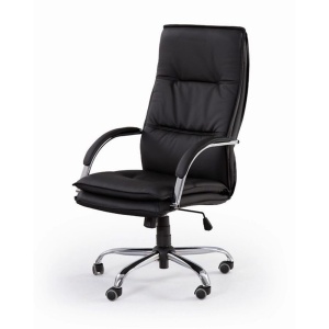 Scaun directorial HM Stanley, Ergonomic, Cadru Polipropilena, Piele ecologica, Suport lombar, Mecanism balansare, 102kg, 115x59x50 cm, Negru - Img 2