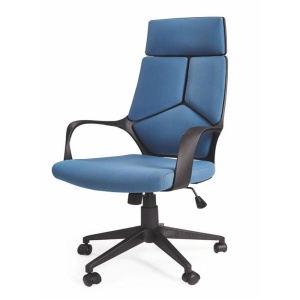 Scaun directorial HM Voyager, Ergonomic, Cadru Polipropilena, Stofa, Tetiera inclusa, Inaltime ajustabila, Mecanism de balans, 100 Kg, Albastru - Img 3