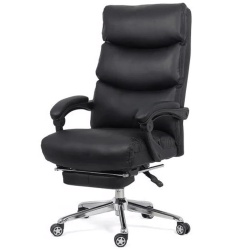 Scaun directorial OFF 422, perne duble, piele ecologica, suport picioare retractabil, mecanism a-sincron, 120 kg