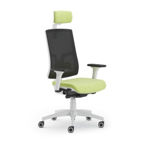 Scaun ergonomic cu tetiera Pure Alb Mesh PDH - Img 2