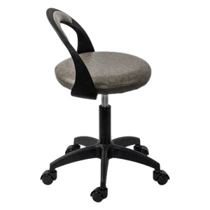 Scaun laborator OFF1020, rotativ, baza polipropilena, piele ecologica, inaltime ajustabila, 100 kg - Img 2