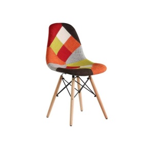 Scaun tapitat pentru living TRULY cu stofa multicolora