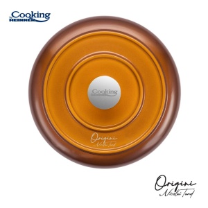SEMIOALA ALUMINIU TURNAT + CAPAC 26x12.5 CM,5.8L, NICOLAI TAND, ORIGINI, COOKING BY HEINNER - Img 4