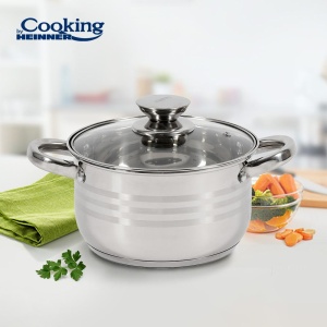 SEMIOALA INOX + CAPAC 20x12.5 CM, 3.6 L, COOKING BY HEINNER - Img 2