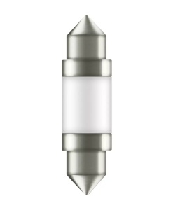 Set 2 becuri auto C5W, lumina rece, Osram - Img 1