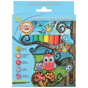 Set 24 carioci, lavabile, varf subtire