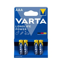 Set 4 baterii alcaline, AAA / LR03, Varta