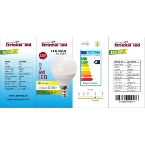 Set 8 Becuri LED Drimus 6W E14 Lumina Rece DL 6064 - Img 2