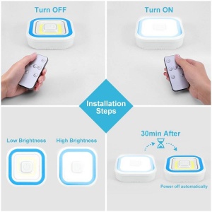 Set de 3 lampi LED de noapte cu telecomanda - Img 3
