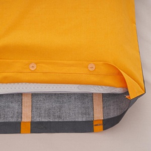 SET DE PAT SINGLE BUMBAC GREY/ORANGE - Img 6
