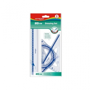 Set geometrie 4 piese, 20 cm